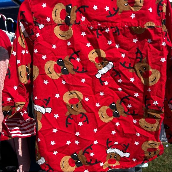 Denim & Flower Ricky Singh Kids 3T Red Reindeer Christmas Shirt Santa Stars 3-4Y - Picture 4 of 4